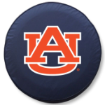 Auburn University Tire Cover w/ Tigers Logo on Blue Vinyl