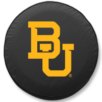 Baylor University Tire Cover w/ Bears Logo on Black Vinyl