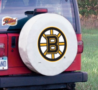 Boston Bruins Tire Cover on White Vinyl