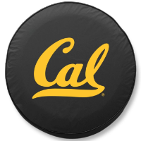University of California Tire Cover Logo on Black Vinyl