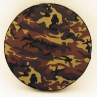 Camouflage Spare Tire Cover on Black Vinyl
