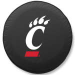 University of Cincinnati Tire Cover w/ Bearcats Logo Black Vinyl