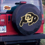University of Colorado Tire Cover w/ Buffaloes Logo Black Vinyl