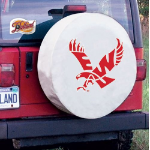 Eastern Washington University Tire Cover Logo on White Vinyl