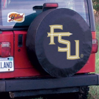 Florida State University Tire Cover w/ FSU Logo on Black Vinyl