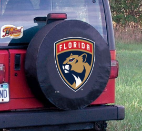 Florida Panthers Tire Cover on Black Vinyl