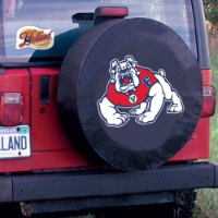 Fresno State University Tire Cover w/ Bulldogs Logo Black Vinyl