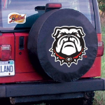 University of Georgia Tire Cover w/ Bulldogs Logo Black Vinyl