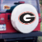 University of Georgia Tire Cover w/ "Script G" Logo White Vinyl