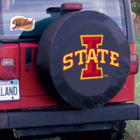Iowa State University Tire Cover w/ Cyclones Logo Black Vinyl