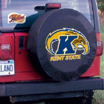 Kent State University Tire Cover Logo on Black Vinyl