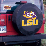 Louisiana State University Tire Cover w/ Tigers Logo Black Vinyl