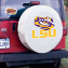 Louisiana State University Tire Cover w/ Tigers Logo White Vinyl