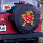 University of Maryland Tire Cover w/ Terrapins Logo Black Vinyl