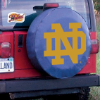 University of Notre Dame Tire Cover w/ "ND" Logo on Blue Vinyl