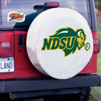 North Dakota State University Tire Cover Logo on White Vinyl
