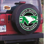 University of North Dakota Tire Cover Logo on Black Vinyl