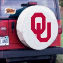 University of Oklahoma Tire Cover w/ Sooners Logo White Vinyl