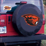 Oregon State University Tire Cover w/ Beavers Logo Black Vinyl