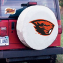 Oregon State University Tire Cover w/ Beavers Logo White Vinyl