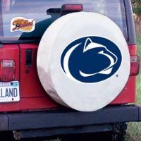 Penn State University Tire Cover Logo on White Vinyl