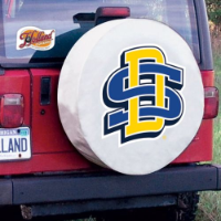 South Dakota State University Tire Cover Logo on White Vinyl