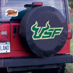 University of South Florida Tire Cover w/ Bulls Logo Black Vinyl