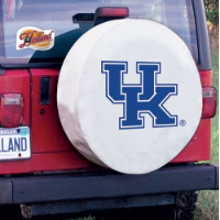University of Kentucky Tire Cover w/ "UK" Logo on White Vinyl