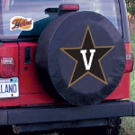 Vanderbilt University Tire Cover Logo on Black Vinyl