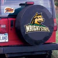 Wright State University Tire Cover w/ Raiders Logo Black Vinyl