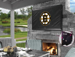 Boston Outdoor TV Cover w/ Bruins Logo - Black Vinyl