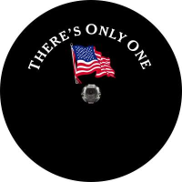 There's Only One Flag Tire Cover - Back Up Camera Ready