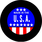 Made in the USA Tire Cover on Black Vinyl
