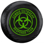 Zombie Outbreak Response Team Tire Cover - Green Logo