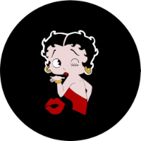 Betty Boop Throwing Kiss Spare Tire Cover