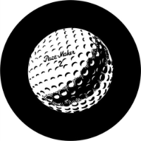 Golf Ball Tire Cover on Black Vinyl