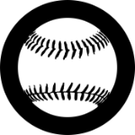 Baseball Logo Tire Cover on Black Vinyl