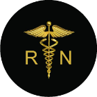 Nurse Medical Symbol Tire Cover on Black Vinyl