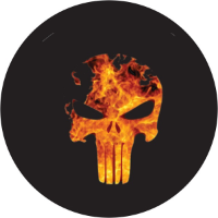 Ravager Spare Tire Cover on Black Vinyl